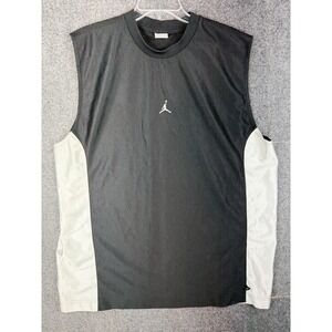 Air Jordan Mens Dazzle Jersey Sleeveless Shirt Top XL Vintage Black Shiny Rare